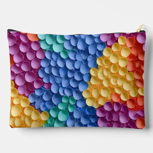 RAINBOW FARBIERTE 3D-BLUME ZUBEHÖRTASCHE (Rückseite)