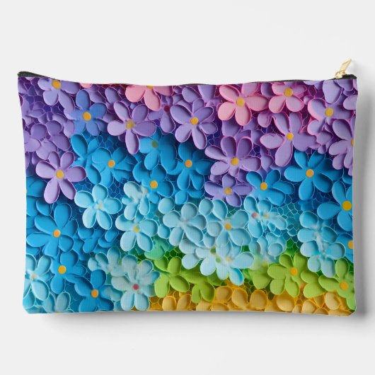 RAINBOW FARBIERTE 3D-BLUME ZUBEHÖRTASCHE (Rückseite)