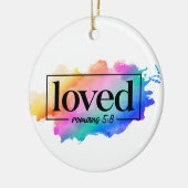 RAINBOW FARBIERTE DAS WORT LIEBT KERAMIK ORNAMENT (Links)