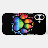 RAINBOW-FARBIERTE DOG PAINT-DRUCK Case-Mate iPhone HÜLLE (Rückseite (Horizontal))