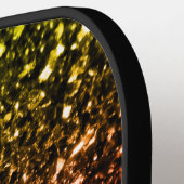 Rainbow-farbige Imitate Glitzer Glitzern Monogramm Pickleball Schläger (Linke Seite)