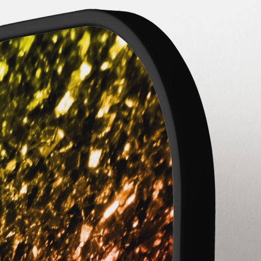 Rainbow-farbige Imitate Glitzer Glitzern Monogramm Pickleball Schläger (Linke Seite)