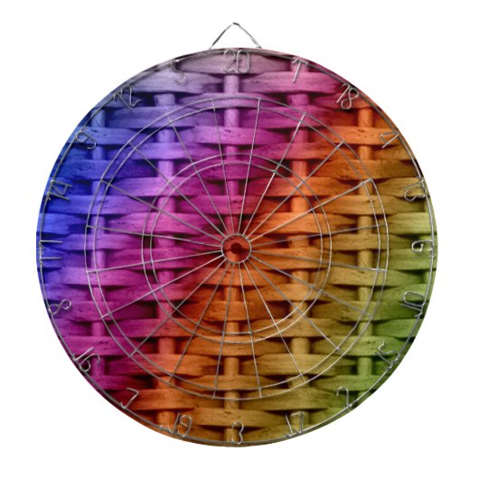 Rainbow-farbiges Korbkunstdesign Dartscheibe (vorne)