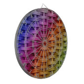 Rainbow-farbiges Korbkunstdesign Dartscheibe (Vorderseite Links)
