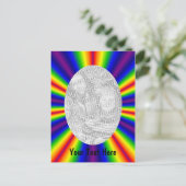 Rainbow-farbiges Rays-Foto Postkarte (Stehend Vorderseite)