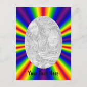 Rainbow-farbiges Rays-Foto Postkarte (Vorderseite)
