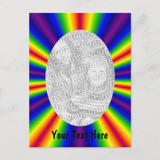 Rainbow-farbiges Rays-Foto Postkarte (Vorderseite)