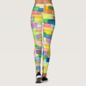 Rainbow-Farbkasten-Ziegelmuster Leggings (Rückseite)