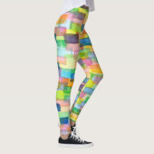 Rainbow-Farbkasten-Ziegelmuster Leggings (Rechts)
