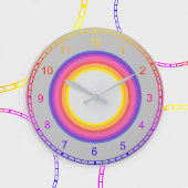 Rainbow-Farbkreise Große Wanduhr