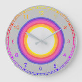 Rainbow-Farbkreise Große Wanduhr (Vorderseite)