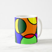 Rainbow-Farbkreise Kaffeetasse (VorderseiteRechts)