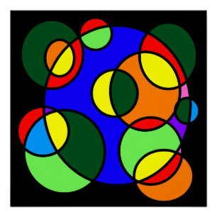 Rainbow-Farbkreise Poster