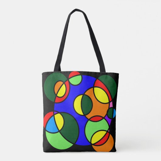 Rainbow-Farbkreise Tasche (Rückseite)