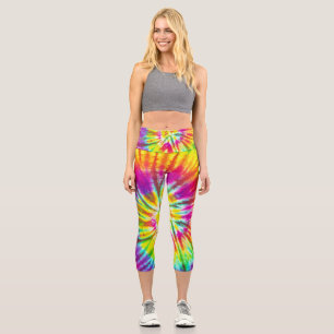 Rainbow-Farmenmuster Capri Leggings