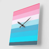 Rainbow Fashion Quadratische Wanduhr (Winkel)