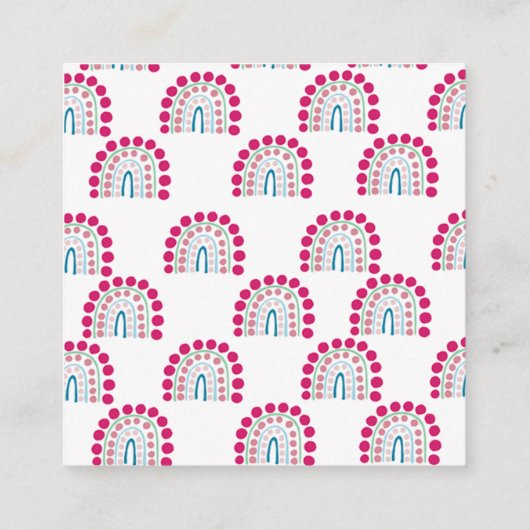 Rainbow Favor Card Begleitkarte (Rückseite)