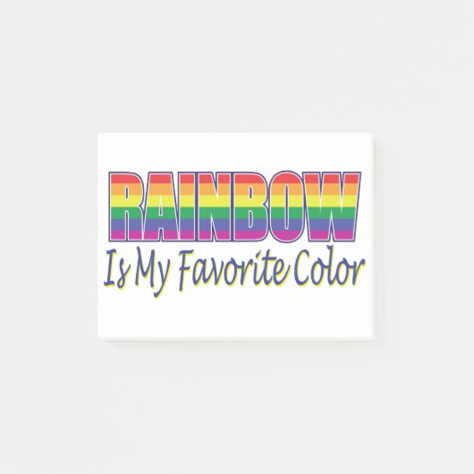 Rainbow-Favorit-Farbe Post-it Klebezettel (Vorderseite)