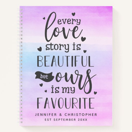 Rainbow Favorite Liebe Story Couple's Scrapbook Ni Notizblock (Vorderseite)