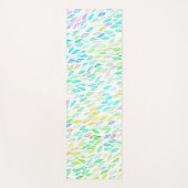 Rainbow Feather Blätter Wasserfarben Muster Yogamatte (Vorderseite)
