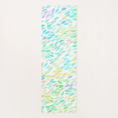 Rainbow Feather Blätter Wasserfarben Muster Yogamatte (Rückseite)