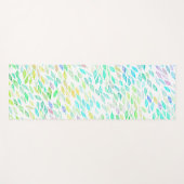 Rainbow Feather Blätter Wasserfarben Muster Yogamatte (Vorderseite (Horizontal))