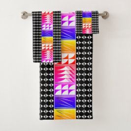 Rainbow Feather Blessings Badhandtuch Set