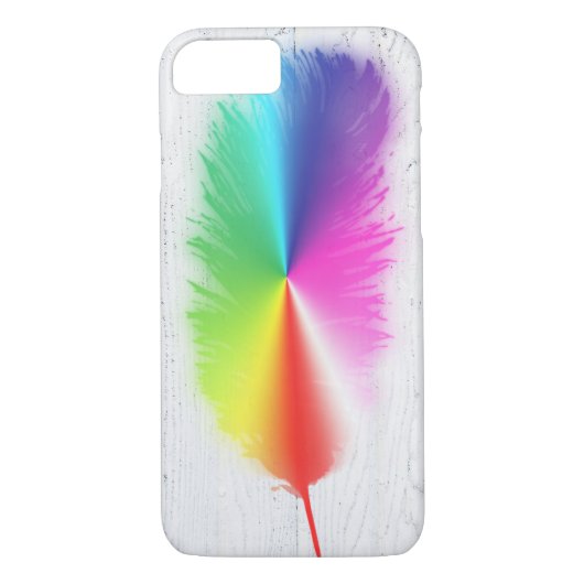 Rainbow Feather Case-Mate iPhone Hülle (Rückseite)