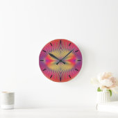 Rainbow Feathers Acrylwand-Uhr Runde Wanduhr (Zuhause)