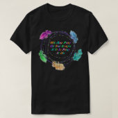 Rainbow Feathers Indianerperlen Wir sind ein Pa T-Shirt (Design vorne)