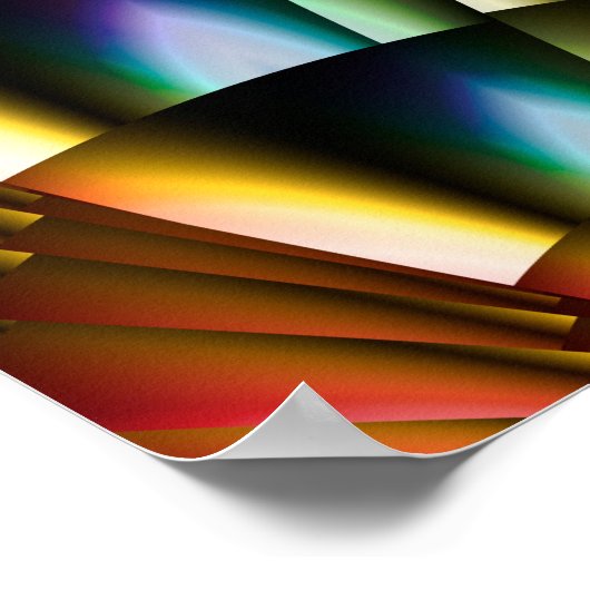 Rainbow Feathers Poster (Ecke)