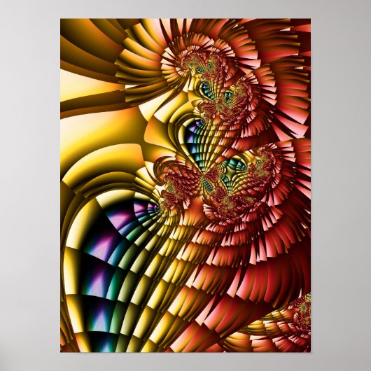 Rainbow Feathers Poster (Vorne)