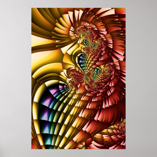 Rainbow Feathers Poster (Vorne)