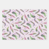 Rainbow Feathers Wrapping Paper Sheets Geschenkpapier Set (Vorderseite 2)
