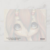 Rainbow Fee Girl Postcard Großaugen Postkarte (Rückseite)