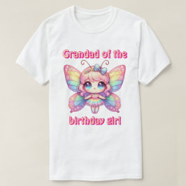 Rainbow Fee Schmetterling Grandad of Birday Girl T-Shirt