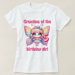 Rainbow Fee Schmetterling Oma of Birday Girl T-Shirt