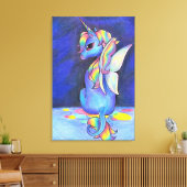 Rainbow Fee Unicorn Leinwanddruck (Insitu (Wohnzimmer))