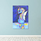 Rainbow Fee Unicorn Leinwanddruck (Insitu (Holzboden))
