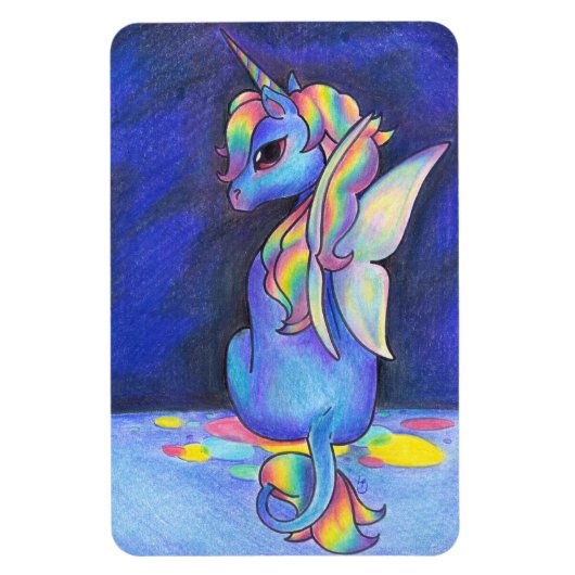 Rainbow Fee Unicorn Magnet (Vertikal)