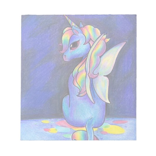 Rainbow Fee Unicorn Notizblock (Vorderseite)