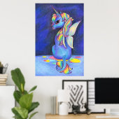 Rainbow Fee Unicorn Poster (Heimbüro)