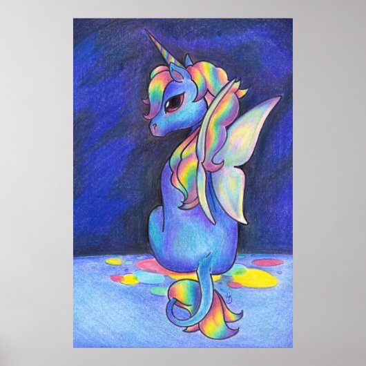 Rainbow Fee Unicorn Poster (Vorne)