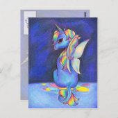 Rainbow Fee Unicorn Postkarte (Vorne/Hinten)