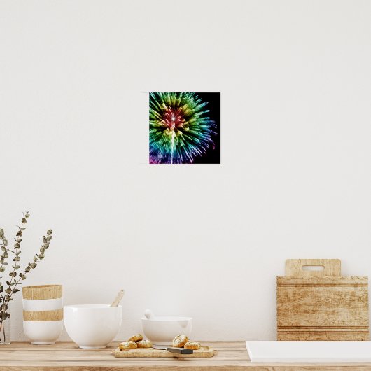Rainbow-Feuerwerk Poster (Küche)