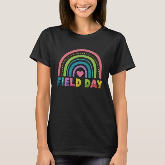 Rainbow Field Day Last Day Of School Students Teac T-Shirt (Vorderseite)