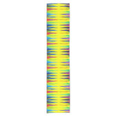 [Rainbow Fiesta] Harlequin Geometric Bright Yellow Kurzer Tischläufer (Vorderseite)