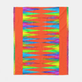 [Rainbow Fiesta] Harlequin Geometric Fiery Orange Fleecedecke (Vorderseite)