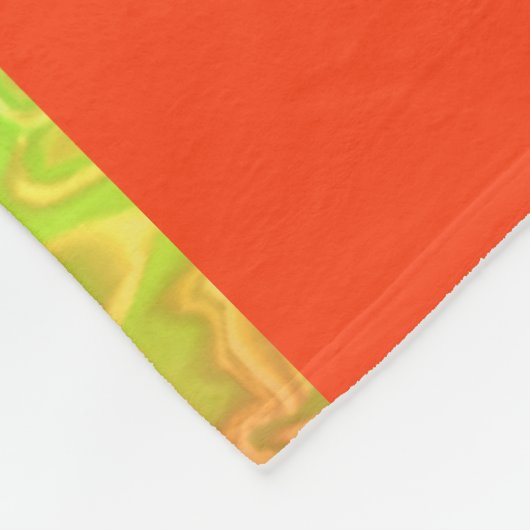 [Rainbow Fiesta] Harlequin Geometric Fiery Orange Fleecedecke (Ecke)