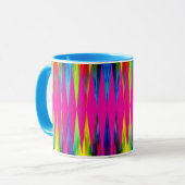 [Rainbow Fiesta] Harlequin Geometric Hot Pink Tasse (Vorderseite Links)